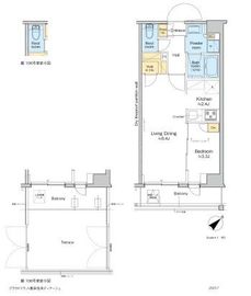 プラウドフラット墨田曳舟ディアージュ 106 間取り図