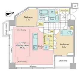 ジオ高輪 4階 間取り図
