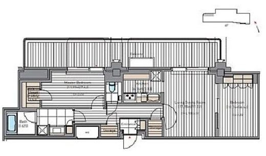 麻布台ヒルズガーデンプラザレジデンス 6階 間取り図