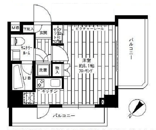 グランドコンシェルジュ白金高輪アジールコート 3階 間取り図