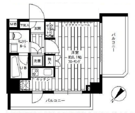 グランドコンシェルジュ白金高輪アジールコート 3階 間取り図