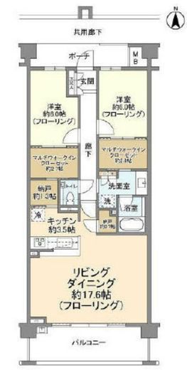 ドレッセ鷺沼の杜プライムフォレスト 4階 間取り図