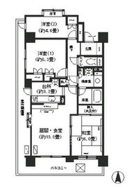 川崎パークホームズ 6階 間取り図