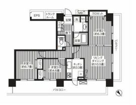 グランピラー高井戸 206 間取り図