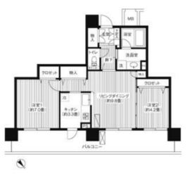 グランピラー高井戸 1206 間取り図