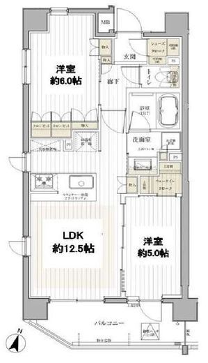 サンクレイドル目黒林試の森 2階 間取り図