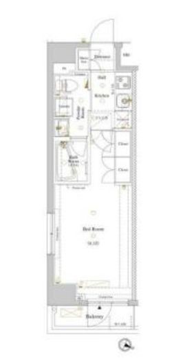ルクレ高円寺アジールコート 204 間取り図