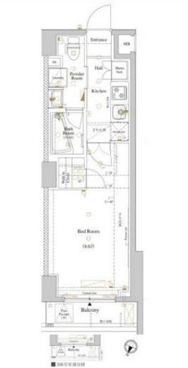 ルクレ高円寺アジールコート 406 間取り図