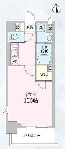 テラベージュ高円寺 701 間取り図