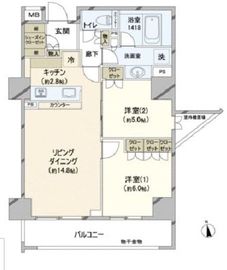 サンクタス横浜mid 5階 間取り図