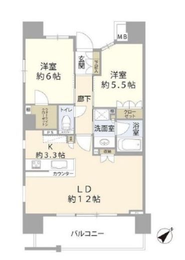 アデニウム新小岩Ⅱ 13階 間取り図