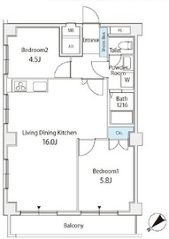 南青山スカイハイツ 2階 間取り図