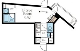 アイディ御殿山ヒルズファースト 206 間取り図
