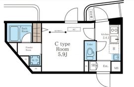 アイディ御殿山ヒルズファースト 207 間取り図