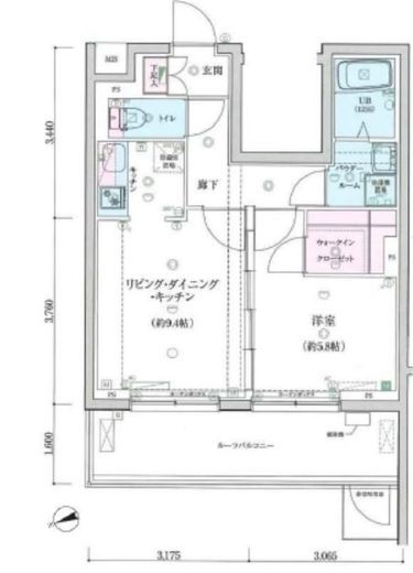 ジェノヴィア桜上水スカイガーデン 504 間取り図