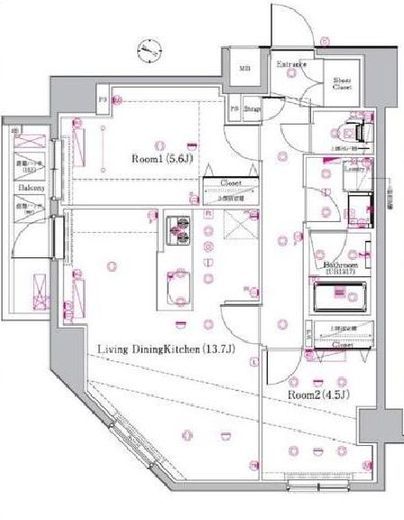 メイクスデザイン東十条 9階 間取り図