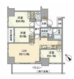 プラウド船堀ファースト 6階 間取り図