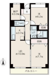 目黒本町マンション 408 間取り図