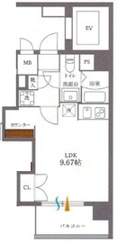 プラティーク日本橋水天宮 901 間取り図