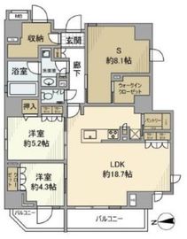 オープンレジデンシア千代田外神田 2階 間取り図