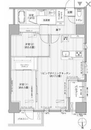 グランシャルール武蔵境 1102 間取り図
