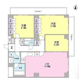 ディアレンス池上南EAST 802 間取り図