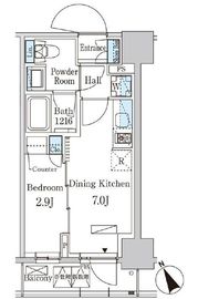 パークアクシス日本橋茅場町ステーションゲート 202 間取り図