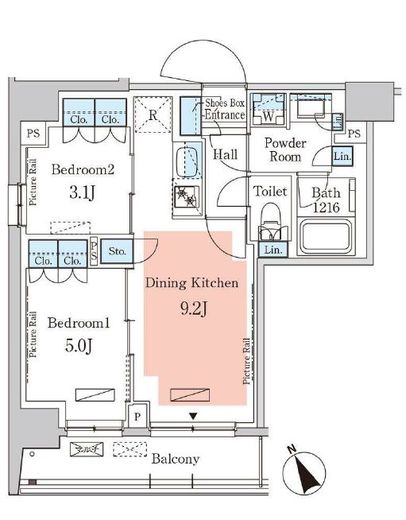パークアクシス日本橋茅場町ステーションゲート 1001 間取り図