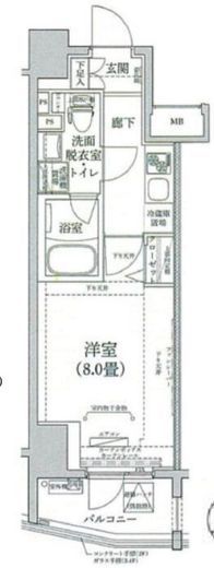 ティモーネ上野の森ノルド 4階 間取り図