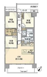 ブリリア下丸子 7階 間取り図
