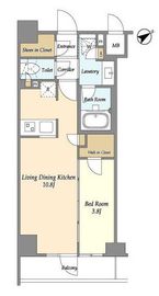 市谷台町坂フロント 508 間取り図
