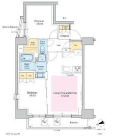 プラウドフラット虎ノ門 1402 間取り図