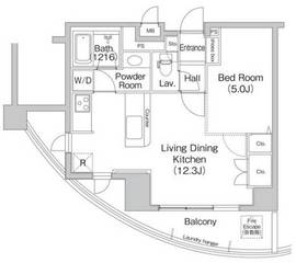 コンフォリア代々木上原 701 間取り図