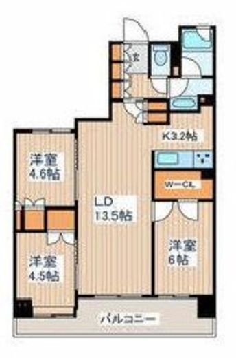 パークシティ国分寺 7階 間取り図
