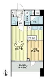 シティインデックス木場 11階 間取り図