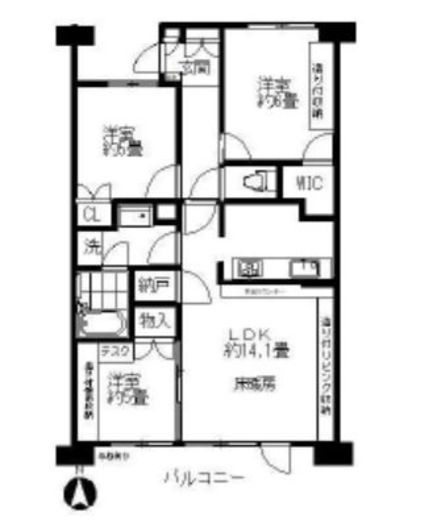 アクラス 12階 間取り図