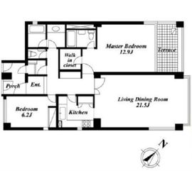 代々木上原マンション 1階 間取り図