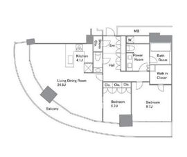 M.M.TOWERS FORESIS (エムエムタワーズフォレシス) 21階 間取り図