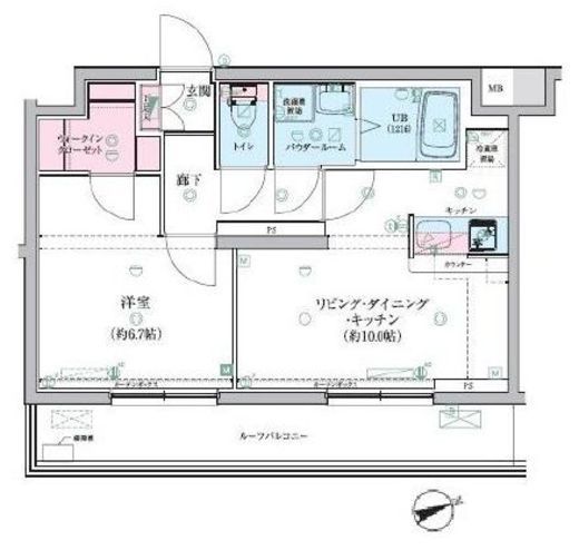 ジェノヴィア桜上水スカイガーデン 403 間取り図