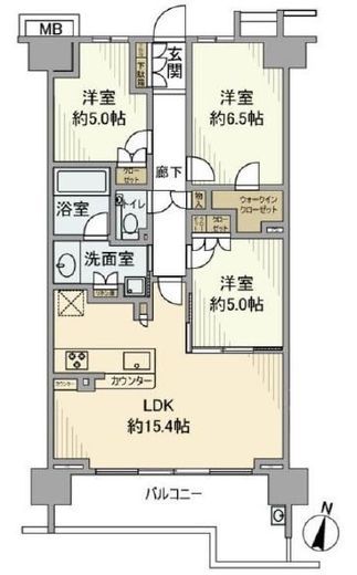 クレヴィア千川 3階 間取り図