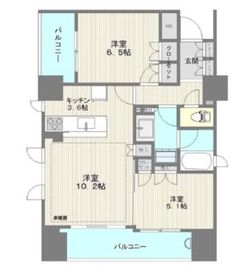 シティハウス門前仲町 13階 間取り図