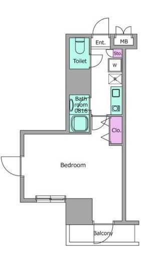 パークフラッツ西早稲田 403 間取り図