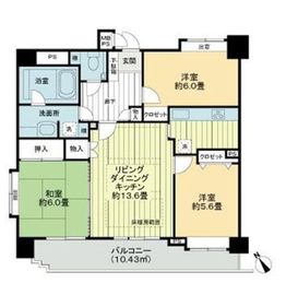 ライオンズマンション渋谷道玄坂 9階 間取り図