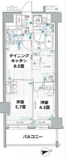 デュオステージ大山 10階 間取り図