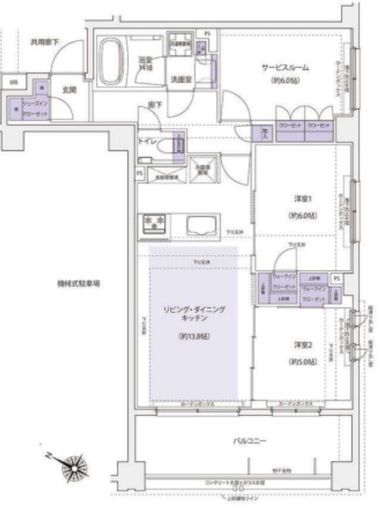 KDXレジデンス横濱紅葉坂 406 間取り図