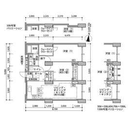 東雲キャナルコートCODAN 14-506 間取り図