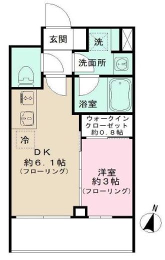 IPSE代々木上原DLX (イプセ代々木上原ディーエルエックス) 204 間取り図