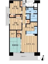 アソシエール溝の口 3階 間取り図