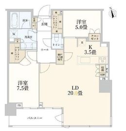 グローバルフロントタワー 22階 間取り図