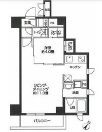 カスタリア用賀 201 間取り図